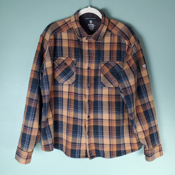 Kuhl Mens Disordr Flannel Shirt Long Sleeve Button Down Size XXLarge - Picture 1 of 10